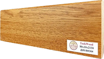 Плинтус Teckwood МДФ Прямой 80x10x2150 (дуб виски)