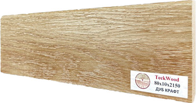 Плинтус Teckwood МДФ Прямой 80x10x2150 (дуб крафт)