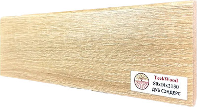 Плинтус Teckwood МДФ Прямой 80x10x2150 (дуб сондерс)