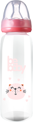 Бутылочка для кормления Be Baby Антиколиковая / R-06B/240 (240мл, розовый)