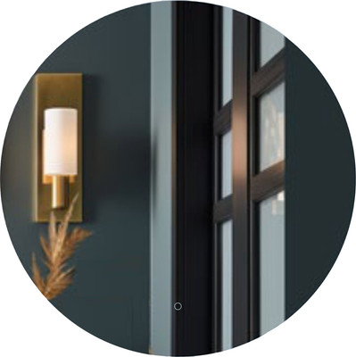 Зеркало Алмаз-Люкс Okinawa 80s-6 (80x80см, с подсветкой и сенсорной кнопкой)