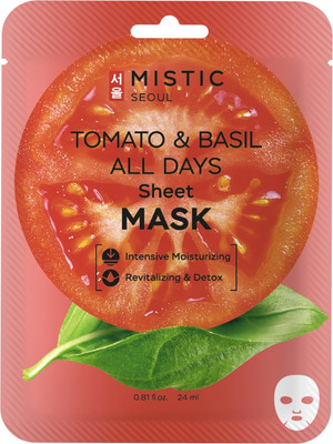 Маска для лица тканевая Mistic с экстрактами томата и базилика (24мл)