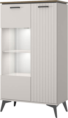 Шкаф с витриной Anrex Vinati 1V1D P (персидский жемчуг/амарок)