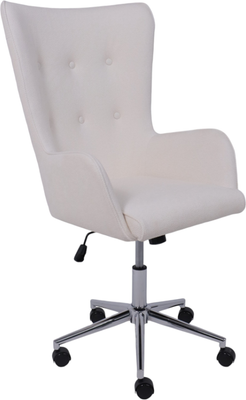 Кресло офисное AksHome Bella XL chrome Buble White 15 (букле/белый)