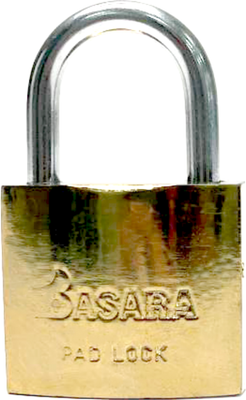 Замок навесной Basara 75мм BS-70 GP (золото, 3 ключа)