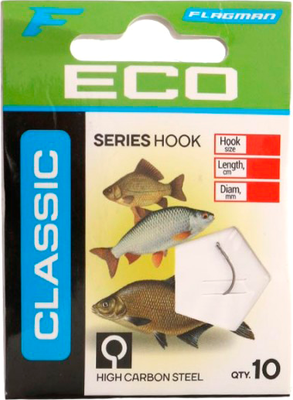 Набор поводков рыболовных Flagman Fishing Classic Hooks To Nylon / CLHN3-14B (10шт)