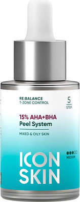 Пилинг для лица Icon Skin 15% AHA+BHA Peel System (30мл)
