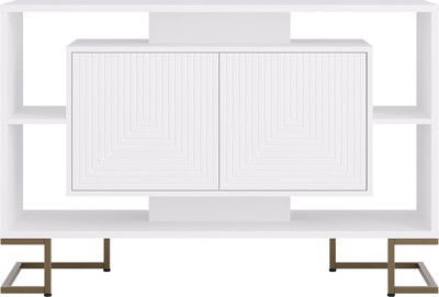 Тумба Involux Неаполь 227T102 (белый премиум с фрезеровкой/металл золото)