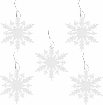 Набор елочных игрушек Золотая сказка Снежинки акриловые / 592148 (5шт)