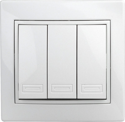 Выключатель INTRO Plano 1-106-01 / Б0053788 (белый)