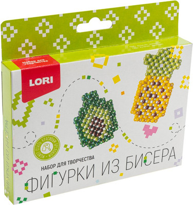Набор для плетения Lori Фигурки из бисера. Ананас, авокадо / Бис-100