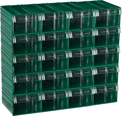 Набор лотков для инструмента Стелла-техник C-2-К20 (20шт, зеленый/прозрачный)