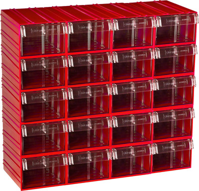 Набор лотков для инструмента Стелла-техник C-2-К20 (20шт, красный/прозрачный)