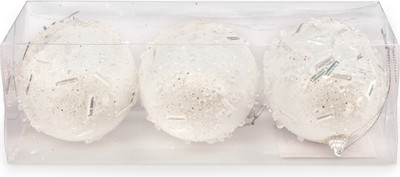 Набор шаров новогодних Ausini M87-17 (белый, 3шт)