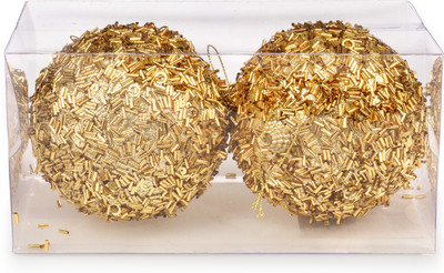 Набор шаров новогодних Ausini M87-21 (золото, 2шт)