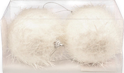 Набор шаров новогодних Ausini M87-24 (белый, 2шт)