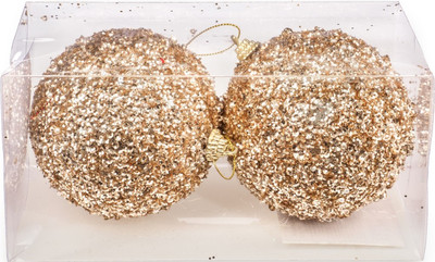 Набор шаров новогодних Ausini M87-23 (серебристый, 2шт)