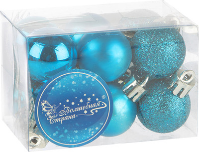 Набор шаров новогодних Волшебная страна SYQA- 0123162-03 / 106313 (12шт)