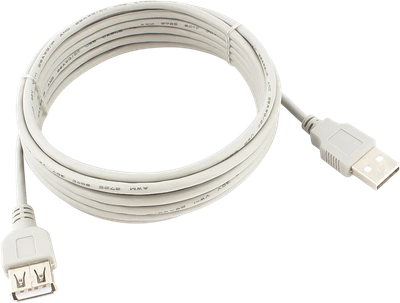 Удлинитель кабеля Cablexpert CC-USB2-AMAF-10-N (3м, серый)