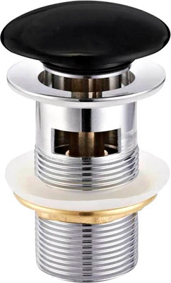 Донный клапан Roxen P01B с переливом (черный)