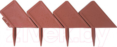 Бордюр садовый Palisad Кирпич 65040 (терракот)