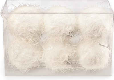 Набор шаров новогодних Ausini M87-12 (белый, 6шт)