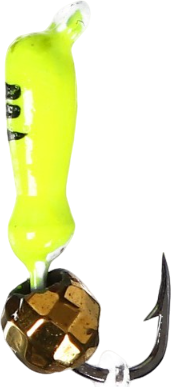 Мормышка Yugana Муравей с шаром / 10104565 (лайм/черный/золотой)