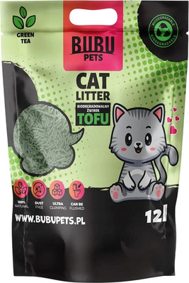 Наполнитель для туалета Bubu Pets Tofu Green Tea (5кг/12л)