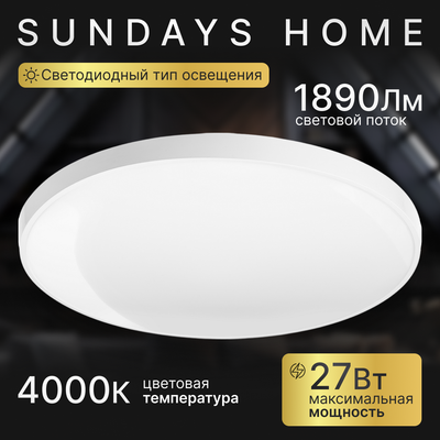 Потолочный светильник Sundays Home 240924-11 / 5740 (белый)