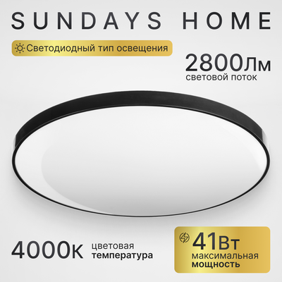 Потолочный светильник Sundays Home LED 240924-16 / 5795 (черный)