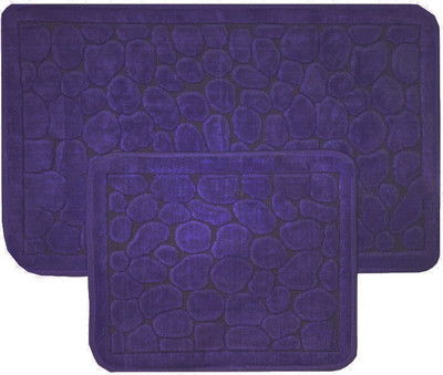 Набор ковриков для ванной и туалета Karven Stone / KV 110 (Mor/фиолетовый)