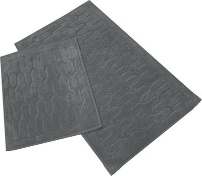 Набор ковриков для ванной и туалета Karven Yay / KV 107 (Koyu Gri/темно-серый)