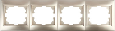 Рамка для выключателей и розеток INTRO Plano 1-504-04 / Б0030103 (шампань)
