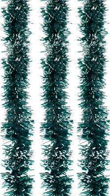 Мишура Золотая сказка 592216 (5шт, зеленый/белый)