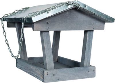 Кормушка для птиц Четыре Солнца Р-7 подвесная (серый)