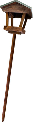 Кормушка для птиц Четыре Солнца Р-7 с колом (коричневый)