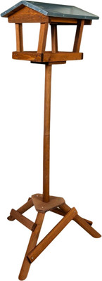 Кормушка для птиц Четыре Солнца Р-7 на подставке (коричневый)