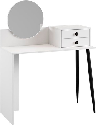 Туалетный столик ТриЯ Стилтон Тип 1 (белый/черный муар)