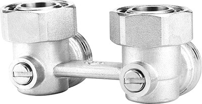 Узел подключения для радиатора Varmega 3/4"x3/4"EK / VM14011 (угловой, нижнее подключение)
