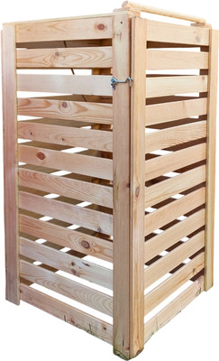 Бокс для мусорного контейнера Четыре Солнца Деревянный (натуральный)