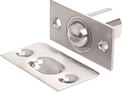 Защелка врезная с фиксацией Trodos Шариковый (хром)