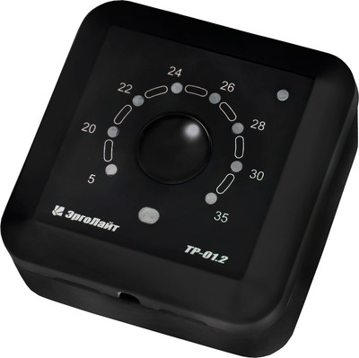 Терморегулятор для теплого пола ЭргоЛайт ТР-01.2ВН (черный)