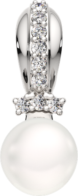 Подвеска из серебра ZORKA 0440154 (с фианитами и жемчугом)