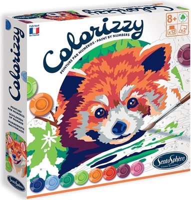 Набор для творчества SentoSphere Акриловая раскраска по цифрам Красная Панда и Сиба Ину 4512