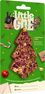 Лакомство для грызунов Mealberry Little One Новогоднее д/морских свинок, кроликов, шиншилл и дегу (65г)