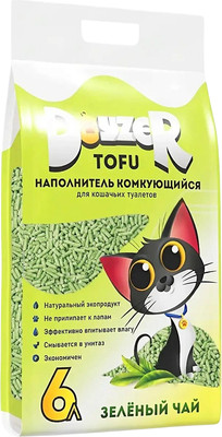 Наполнитель для туалета Doyzer Tofu Зеленый чай Комкующийся (6л/2.5кг)