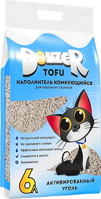 Наполнитель для туалета Doyzer Tofu Активированный уголь Комкующийся (6л/2.5кг)