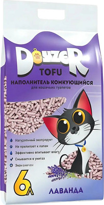 Наполнитель для туалета Doyzer Tofu Лаванда Комкующийся (6л/2.5кг)