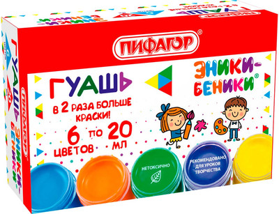 Гуашь Пифагор Эники-Беники / 192525 (6цв)