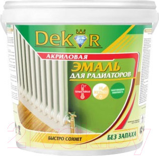 Эмаль Dekor Для радиаторов отопления (0.8кг, акрил)